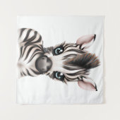 Adorable Baby Zebra Wandteppich (Vorderseite (Horizontal))