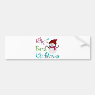 Adorable Babys Erste Weihnachten Autoaufkleber