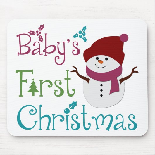 Adorable Babys Erste Weihnachten Mousepad (Vorne)