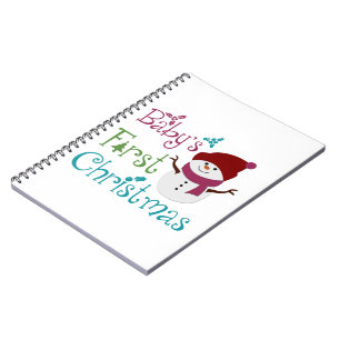 Adorable Babys Erste Weihnachten Notizblock