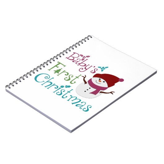 Adorable Babys Erste Weihnachten Notizblock (Linke Seite)