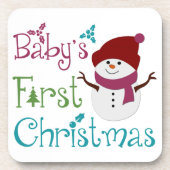 Adorable Babys Erste Weihnachten Untersetzer (Vorderseite)