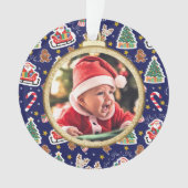 Adorable Baby's First Christmas Ornament - Custom (Vorderseite)