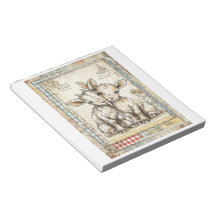 Adorable Babyziegen Vintag Stationery