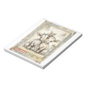 Adorable Babyziegen Vintag Stationery Notizblock (Rotiert)