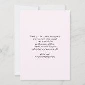 Adorable Ballerina Elephant En Pointe Dankeskarte (Rückseite)