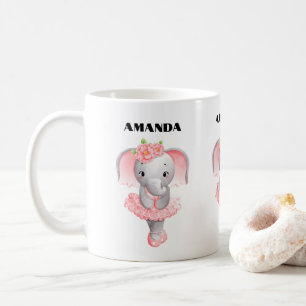 Adorable Ballerina Elephant En Pointe Kaffeetasse