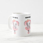 Adorable Ballerina Elephant En Pointe Kaffeetasse (Vorderseite Links)