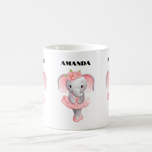 Adorable Ballerina Elephant En Pointe Kaffeetasse (Mittel)
