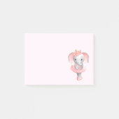 Adorable Ballerina Elephant En Pointe Post-it Klebezettel (Vorderseite)
