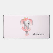 Adorable Ballerina Elephant En Pointe Schreibtischunterlage (Vorderseite)