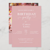 ADORABLE BALLERINA GEBURTSTAG CAKE PARTY EINLADUNG (Vorne/Hinten)