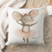Adorable Ballerina Mouse Pillow, Niedliches Kinder Kissen (Decke)
