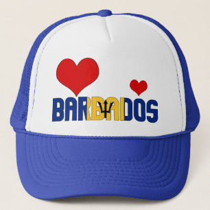 Adorable Barbados Flag Herz Patriotic Truckerkappe