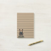Adorable Bären Cub sitzend auf Baumstumpf Post-it Klebezettel (Auf Schreibtisch)