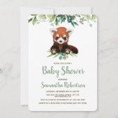Adorable Bärengrün Neutral Baby Dusche Foto Einladung (Vorderseite)