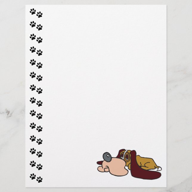 Adorable Basset Hound Puppy Letterhead (Vorderseite)