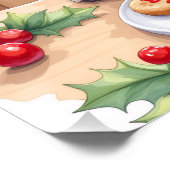 Adorable Basset Hound Sneaking Christmas Cookies Poster (Ecke)