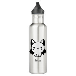 Adorable Bat Buddy - Kawaii Minimalistisches Kinde Edelstahlflasche