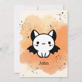 Adorable Bat Buddy - Kawaii Minimalistisches Kinde Einladung