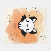 Adorable Bat Buddy - Kawaii Minimalistisches Kinde Fleecedecke (Vorderseite (Horizontal))