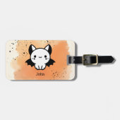 Adorable Bat Buddy - Kawaii Minimalistisches Kinde Gepäckanhänger (Vorderseite horizontal)