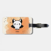 Adorable Bat Buddy - Kawaii Minimalistisches Kinde Gepäckanhänger (Rückseite horizontal)