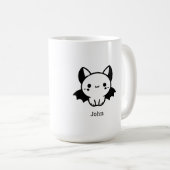 Adorable Bat Buddy - Kawaii Minimalistisches Kinde Kaffeetasse (VorderseiteRechts)