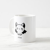 Adorable Bat Buddy - Kawaii Minimalistisches Kinde Kaffeetasse (Vorderseite Links)