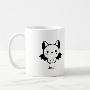 Adorable Bat Buddy - Kawaii Minimalistisches Kinde Kaffeetasse