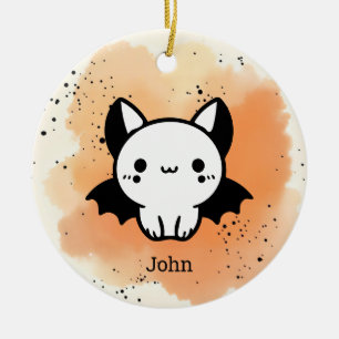 Adorable Bat Buddy - Kawaii Minimalistisches Kinde Keramik Ornament