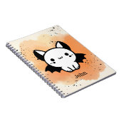 Adorable Bat Buddy - Kawaii Minimalistisches Kinde Notizblock (Rechte Seite)