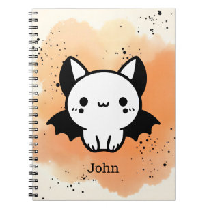 Adorable Bat Buddy - Kawaii Minimalistisches Kinde Notizblock