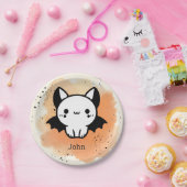 Adorable Bat Buddy - Kawaii Minimalistisches Kinde Pappteller (Party)