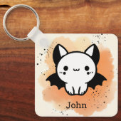 Adorable Bat Buddy - Kawaii Minimalistisches Kinde Schlüsselanhänger (Vorderseite)
