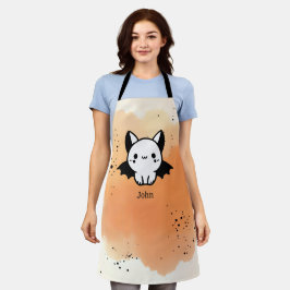 Adorable Bat Buddy - Kawaii Minimalistisches Kinde Schürze