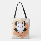 Adorable Bat Buddy - Kawaii Minimalistisches Kinde Tasche (Rückseite)