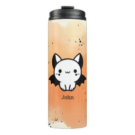 Adorable Bat Buddy - Kawaii Minimalistisches Kinde Thermosbecher