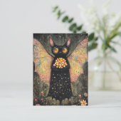 Adorable Bat mit Candy Mais Halloween Postkarte (Stehend Vorderseite)