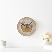 Adorable Bath Time Wall Clock Runde Wanduhr (Zuhause)