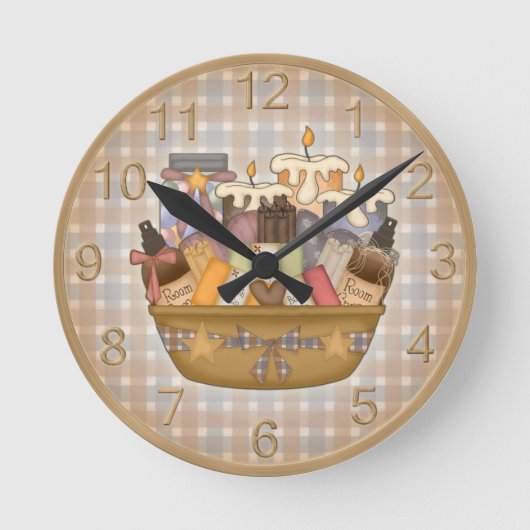 Adorable Bath Time Wall Clock Runde Wanduhr (Vorderseite)
