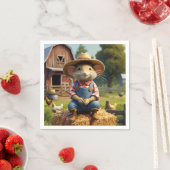 Adorable Bauer Mouse Napkin Serviette (Beispiel)