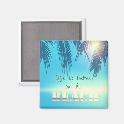 Adorable Beach Palm Blätter Magnet (Vorderseite/Rückseite)