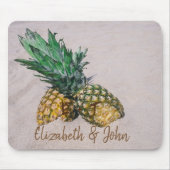 Adorable Beach, Sand, Ananas - Personalisiert Mousepad (Vorne)