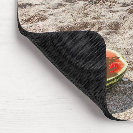 Adorable Beach, Sand, Watermelon - Personalisiert Mousepad (Ecke)