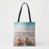 Adorable Beach Watermelon Personalisiert Tasche (Vorderseite)