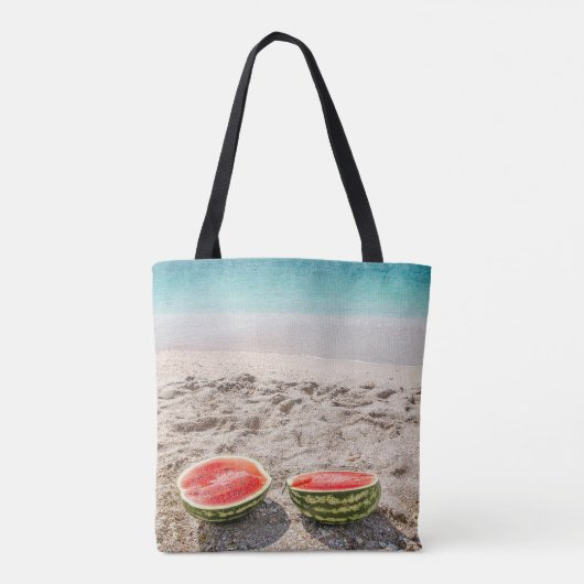 Adorable Beach Watermelon Personalisiert Tasche (Rückseite)