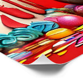 Adorable Beagle Hund feiert Geburtstag Poster (Ecke)