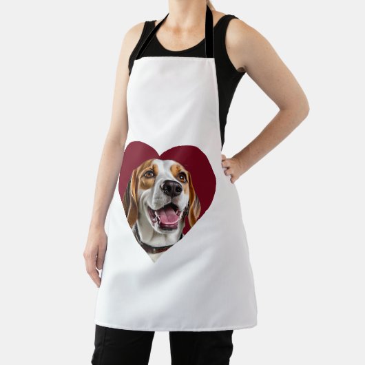 Adorable Beagle in Heart Shape Design Schürze (InSitu)