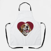 Adorable Beagle in Heart Shape Design Schürze (Vorderseite)